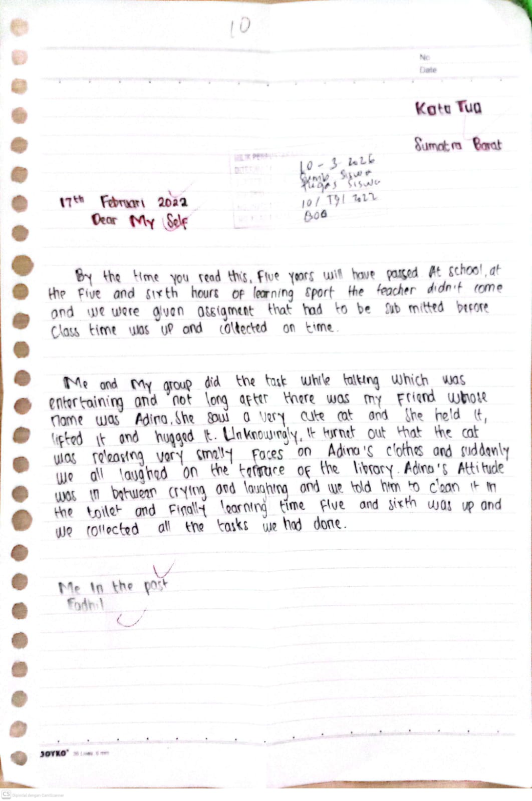 Personal letter