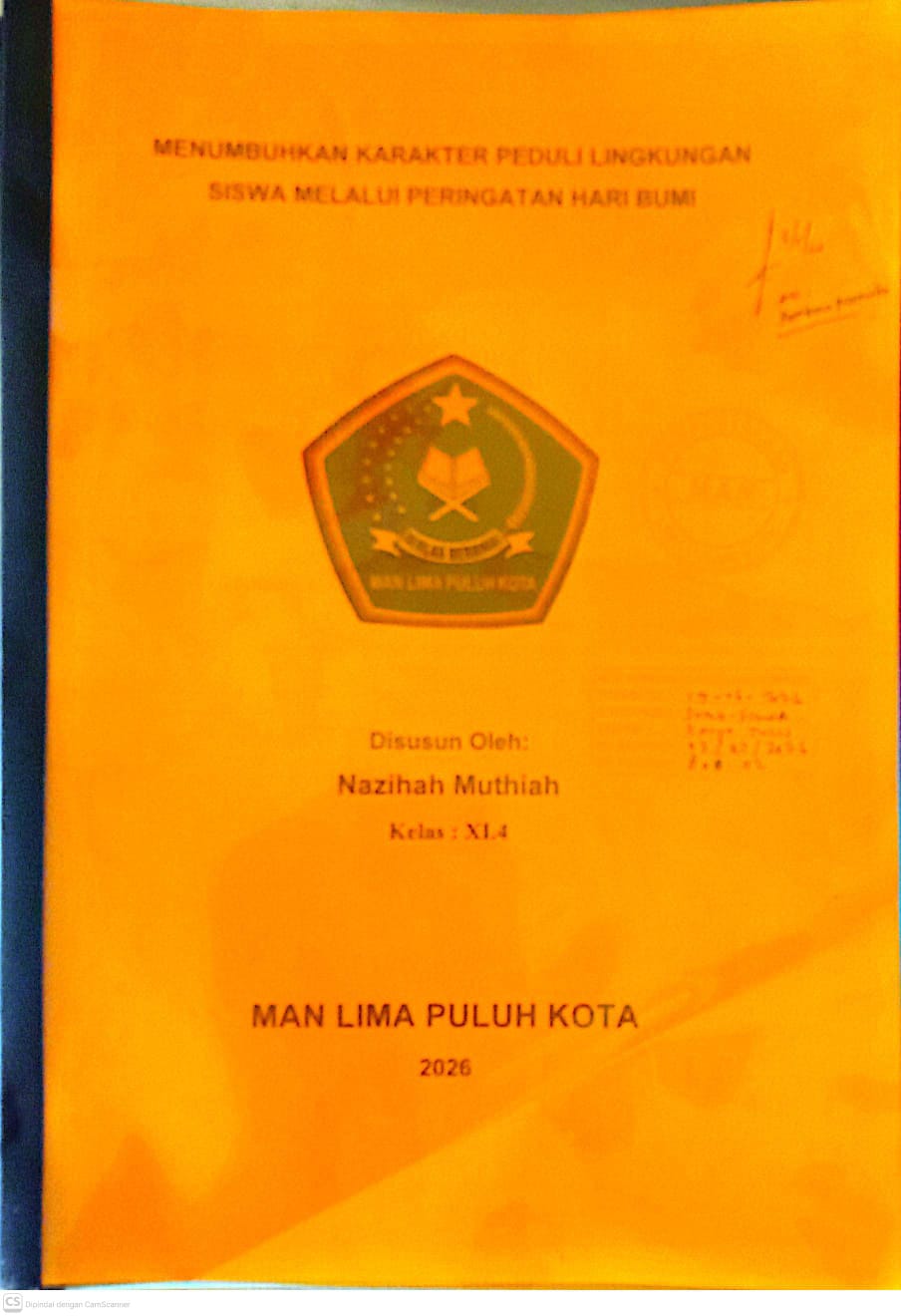 MENUMBUHKAN KARAKTER PEDULI LINGKUNGAN SISWA MELALUI PERINGATAN HARI BUMI