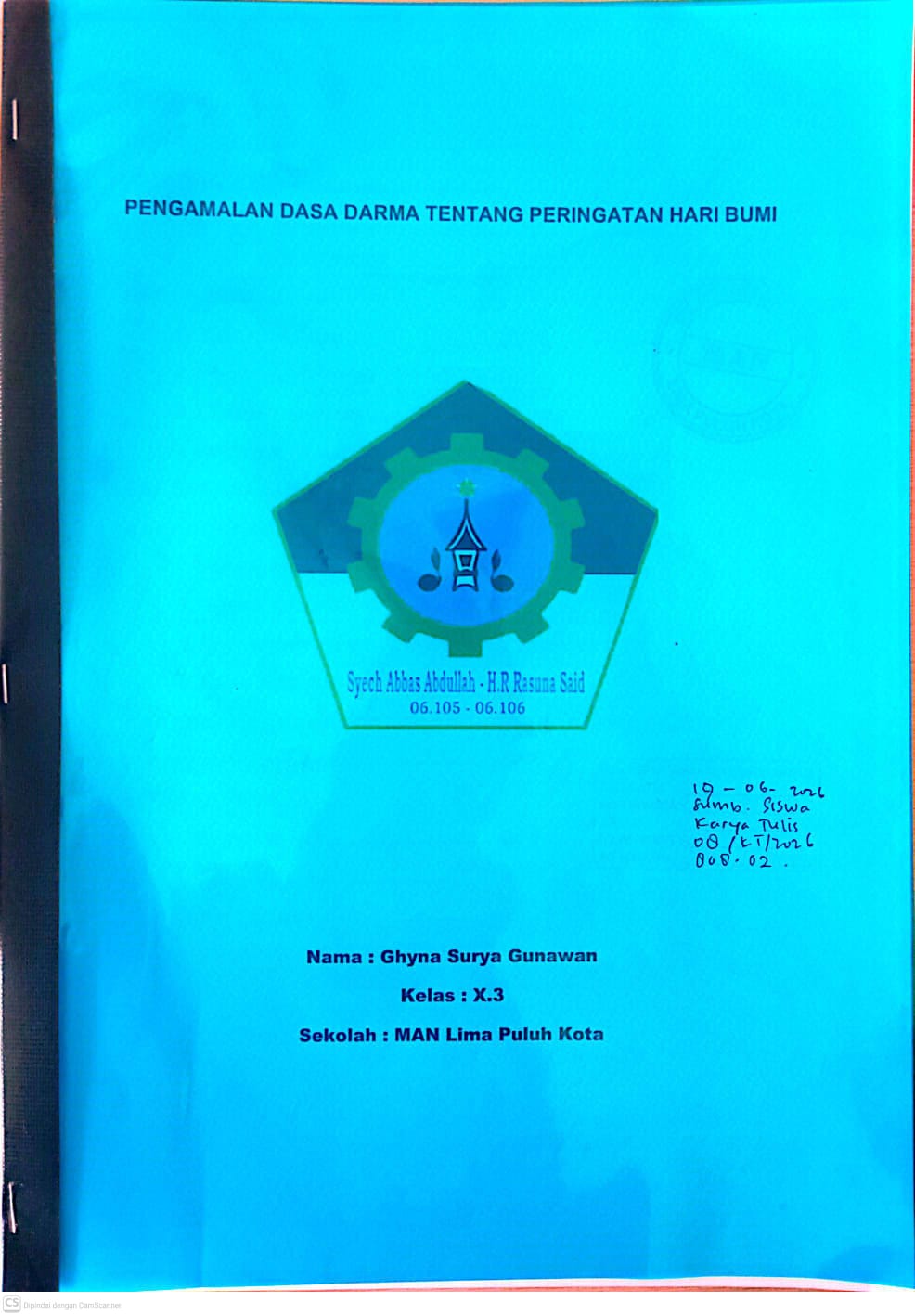 Pengamalan dasa Darma  Tentang Peringatan hari Bumi